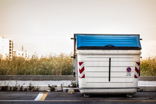 Residential skip placement in a Poplar street